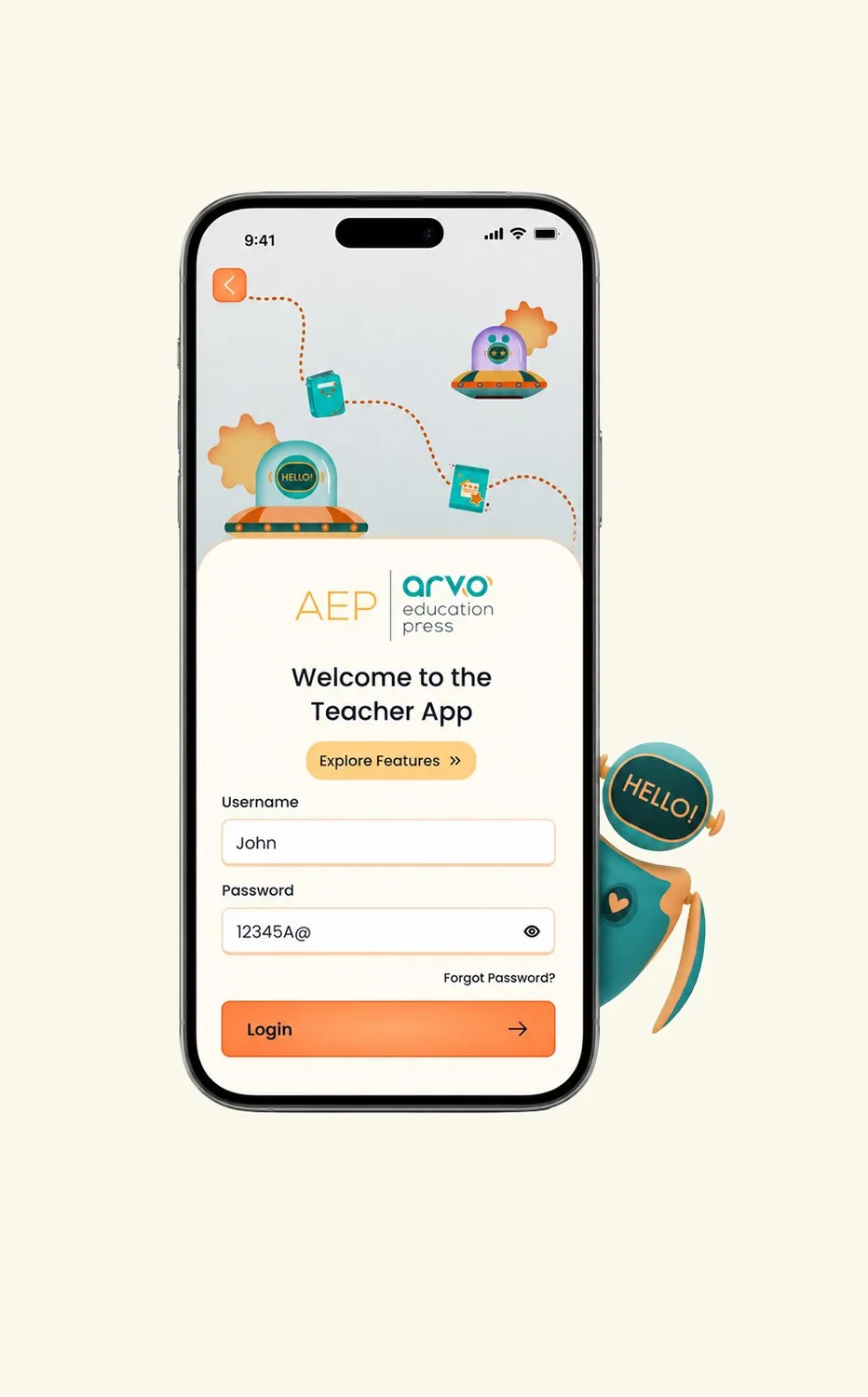 ARVO Teachers App on mobile — daily plan, videos and quick tools